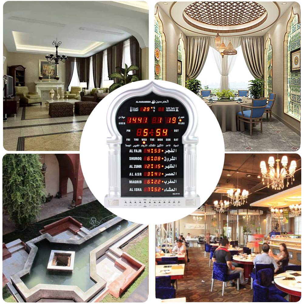 Automatic Azan Wall Clock for Muslim Prayer Alfajr Azan Clock for Home