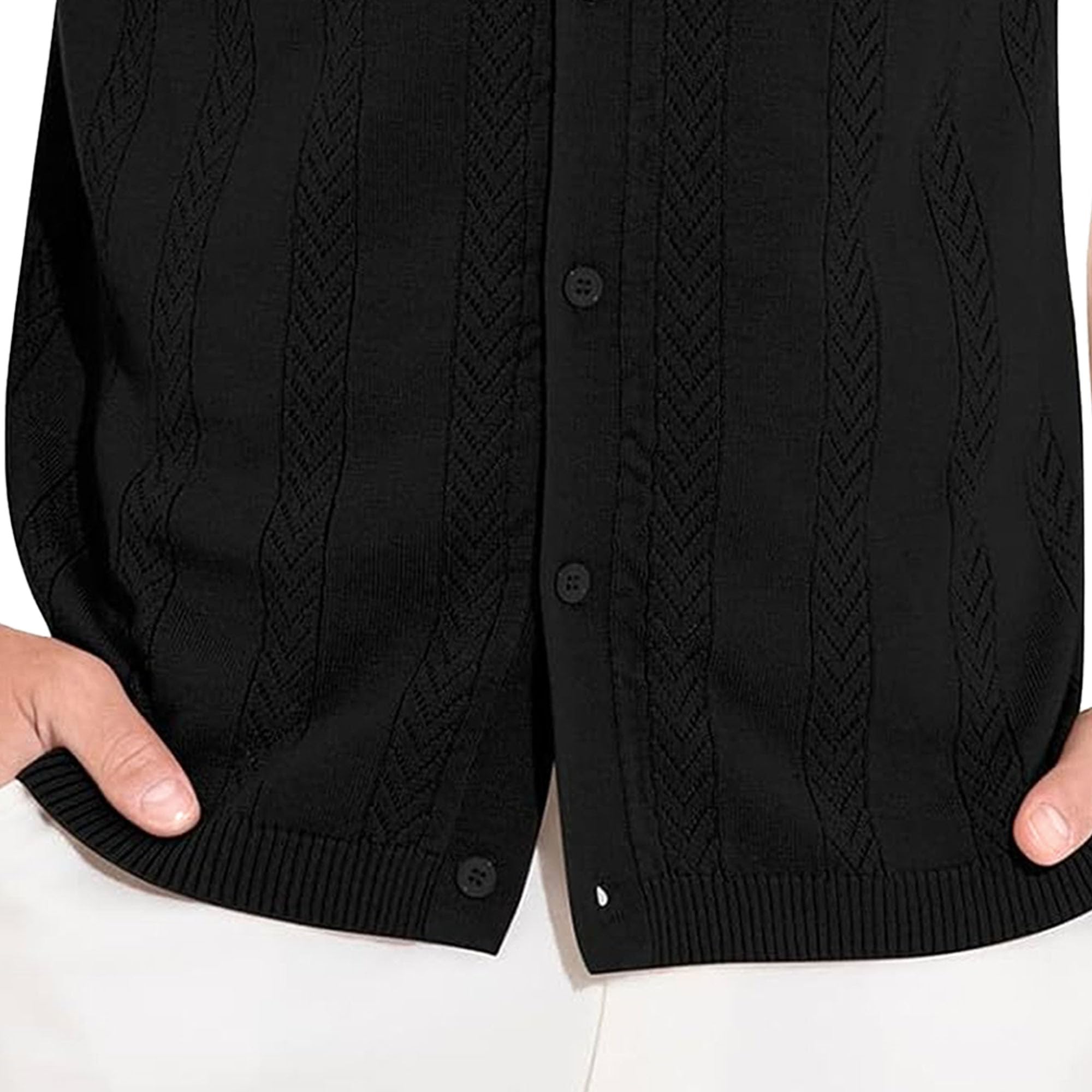 Polo de golf vintage en tricot à manches courtes pour homme