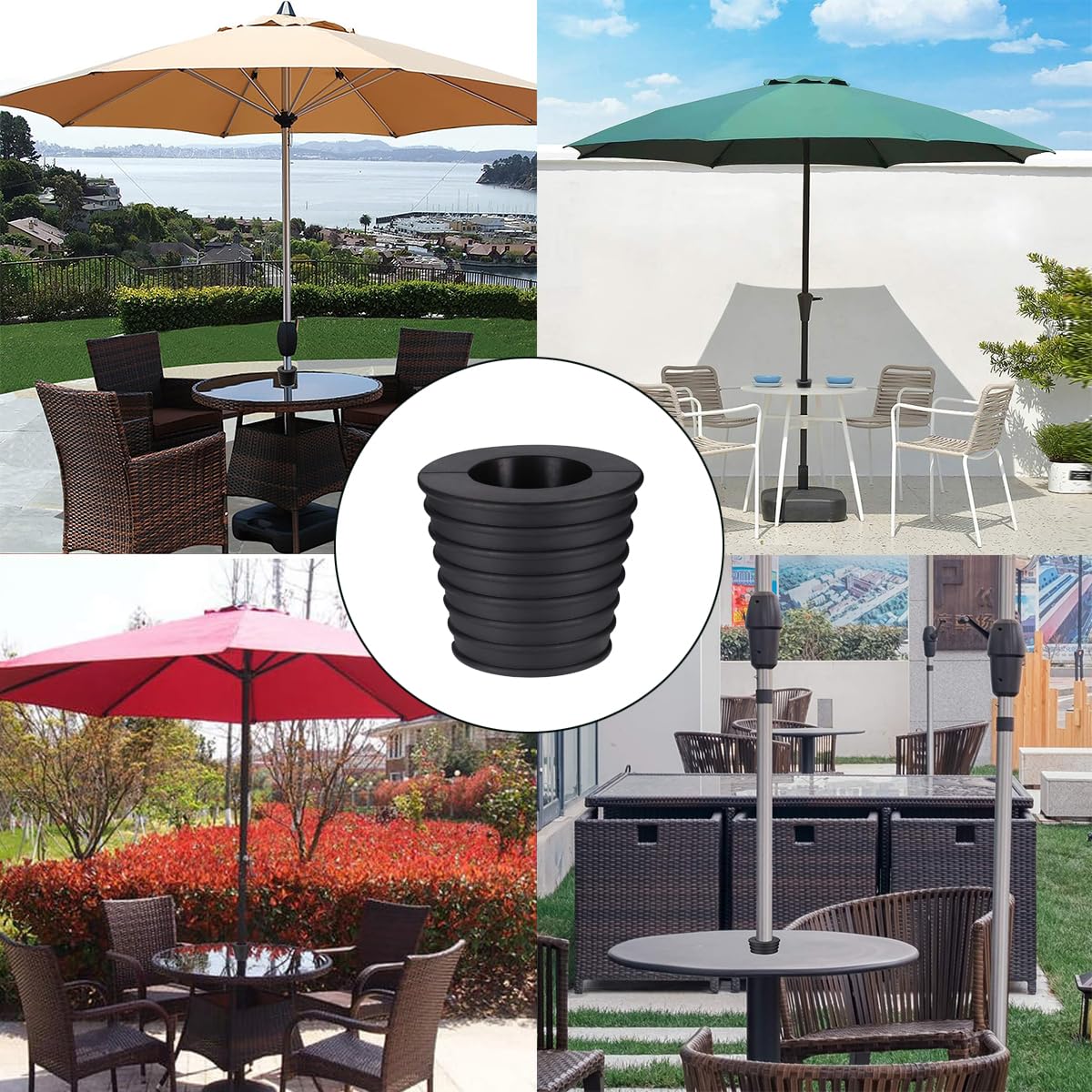 SHEDE Gorgeous - Ombrello A Forma Di Cono, Per Terrazzo, Esterno, Con - Foto 12