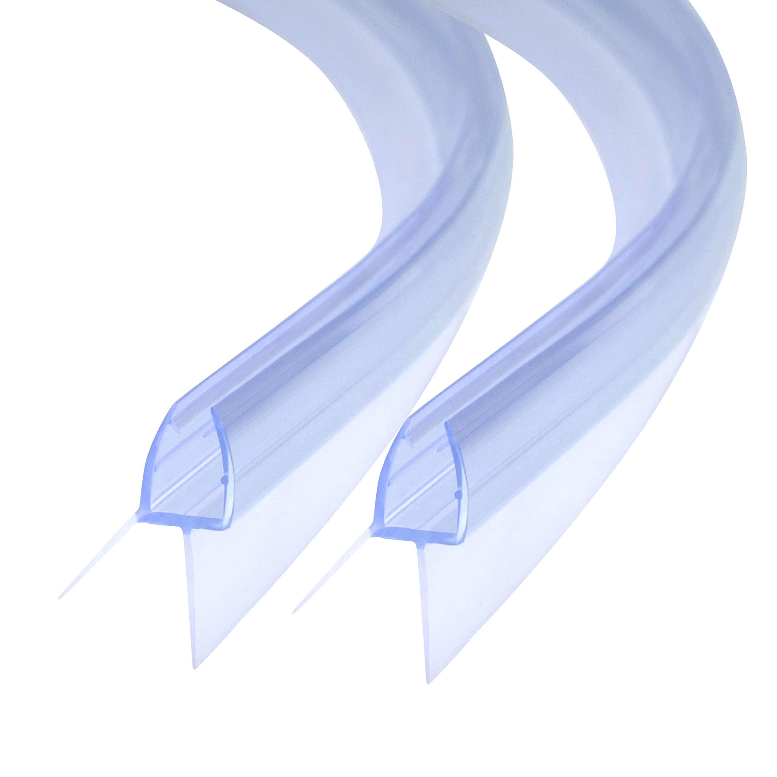 DOPPOSO Shower Seal Curved 2x70cm, Replacement Seal, Seal for 4mm/5mm/6mm, Glass Thickness, Pre-curved Shower Door Seal