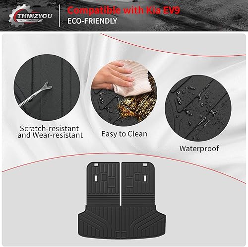 Vista 53 de Alfombrilla de carga compatible con Nissan Pathfinder 2022-2024 2025, forro de carga TPE para todo tipo de clima, accesorios Pathfinder 2023