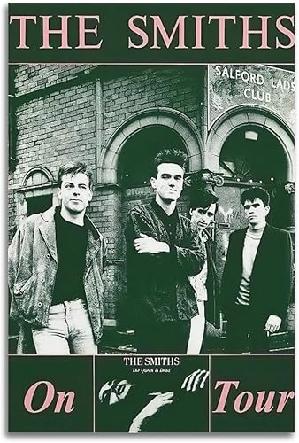 Rock The Smiths - Póster de música vintage, decoración artística, pintura estética, arte de pared, lienzo para decoración de dormitorio, 16 x 24