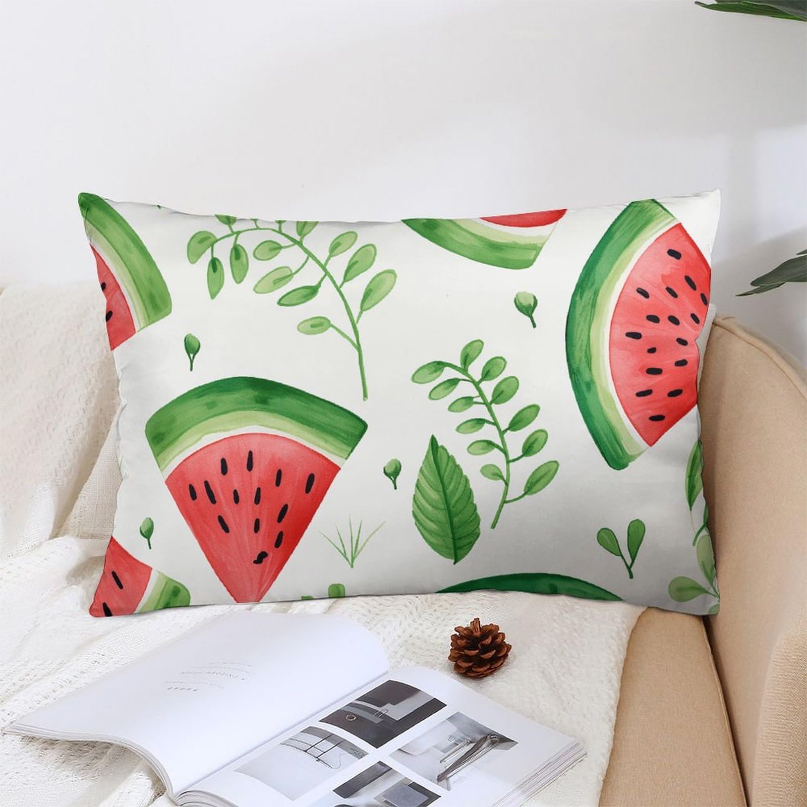 NTVOWPZO Decoration Throw Pillow Covers 12 "x20 Pillowcases Covers Watermelon Pattern Soft Pillowcases Modern Farmhouse Home Decor Sofa Cushions Covers for Couch Bed Living Room