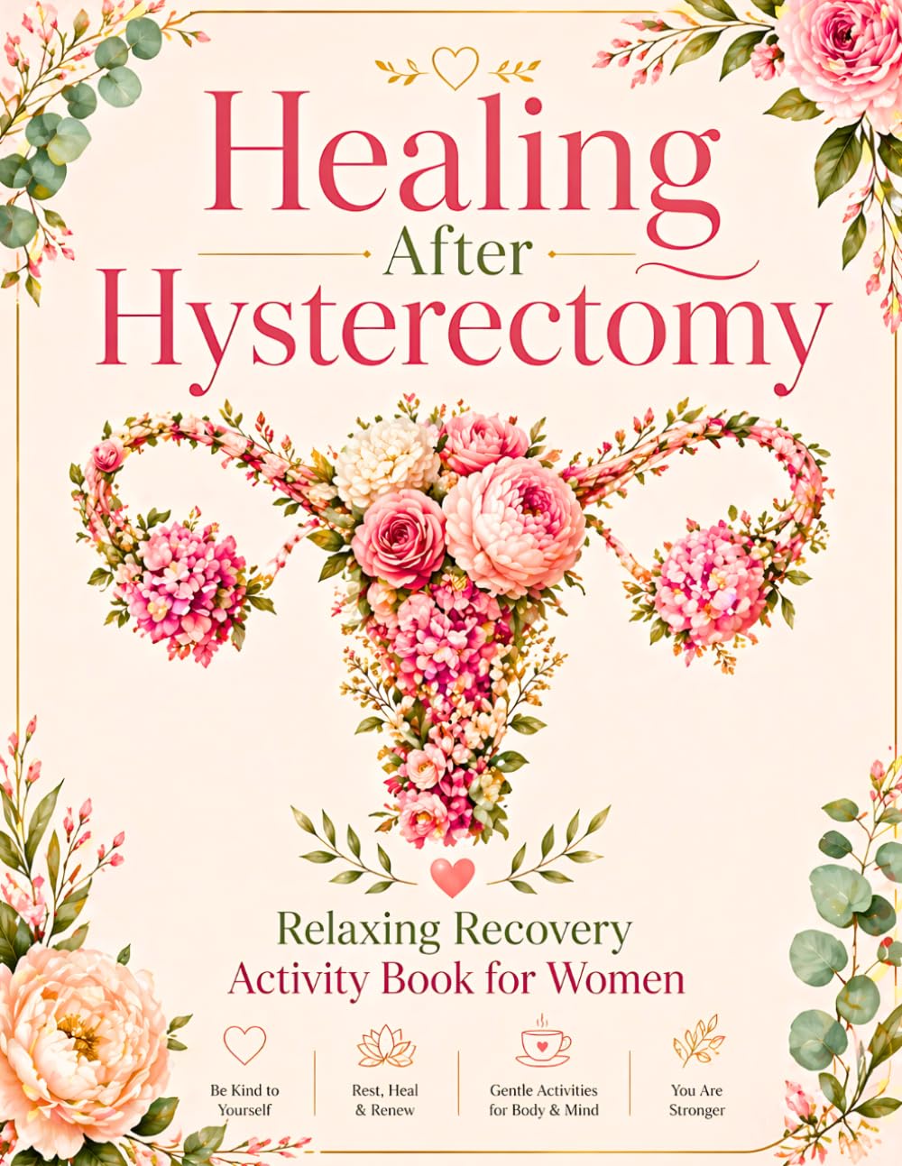 Healing After Hysterectomy Relaxing Recovery Activity Book: Fun, Relaxation & Mental Stimulation During Recovery — Packed with Word Searches, Sudoku, Mazes, Crosswords, Coloring & More!