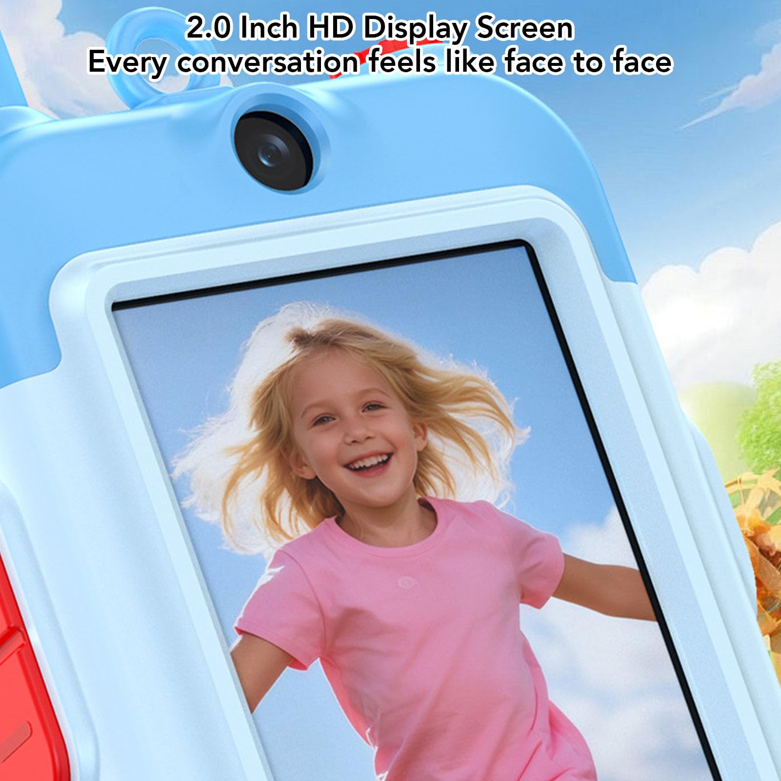 Generic Talkie-walkie Vidéo pour Enfants, Lot de 2 Interphones Vidéo Rechargeables Portables avec Interaction en Direct, Transmission Sonore à Signal Fort, Talkie-walkie pour Jeu