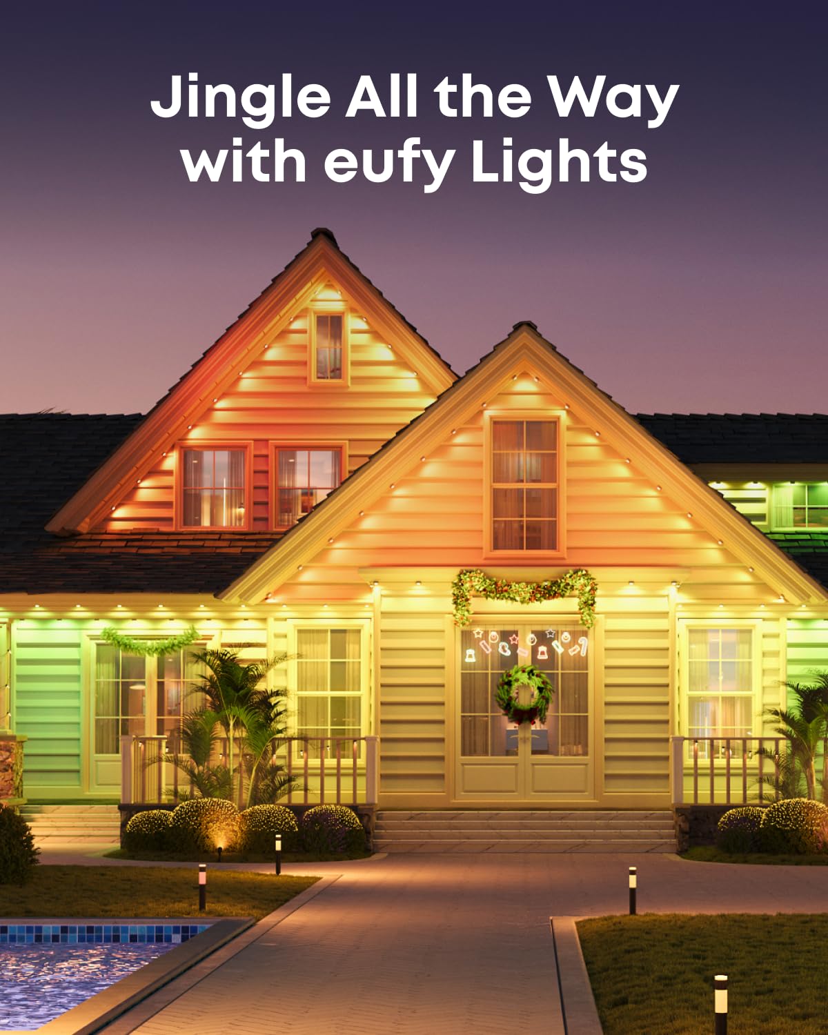 eufy Outdoor Spotlights E10, 2-Pack, Smart Wired RGBWW LED Landscape Lights, 500lm, IP65 Waterproof for Yard Work with Alexa - Image 2