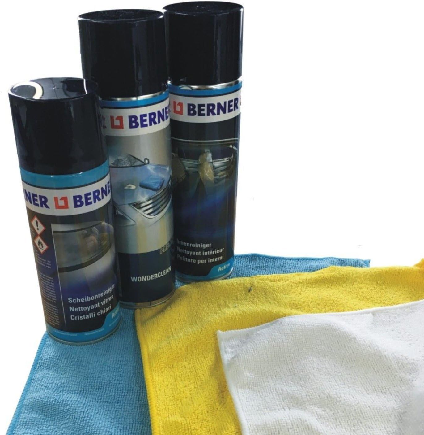Berner Pflegeset KFZ Wonderclean Scheibenreiniger Innenreiniger