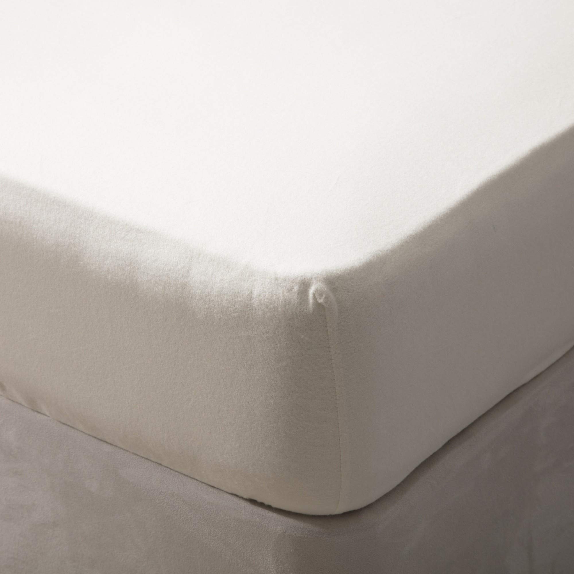 Serene - Brushed Cotton Fitted Sheet - Double - Cream - 38cm