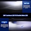 H7 LED Bulb, 2PCS 6-Sided 360 ° CHIP Car LED Lamp, 10000LM Car Headlight, 6000K White 12V 60W IP68 Waterproof Halogen Lamp and Xenon Lamp for Low Beam, High Beam