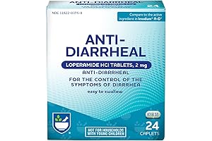 Immodium 200 Pills Bottle - Anti-Diarrheal Caplets - 24 Count - 2 mg Loperamide Hydrochloride