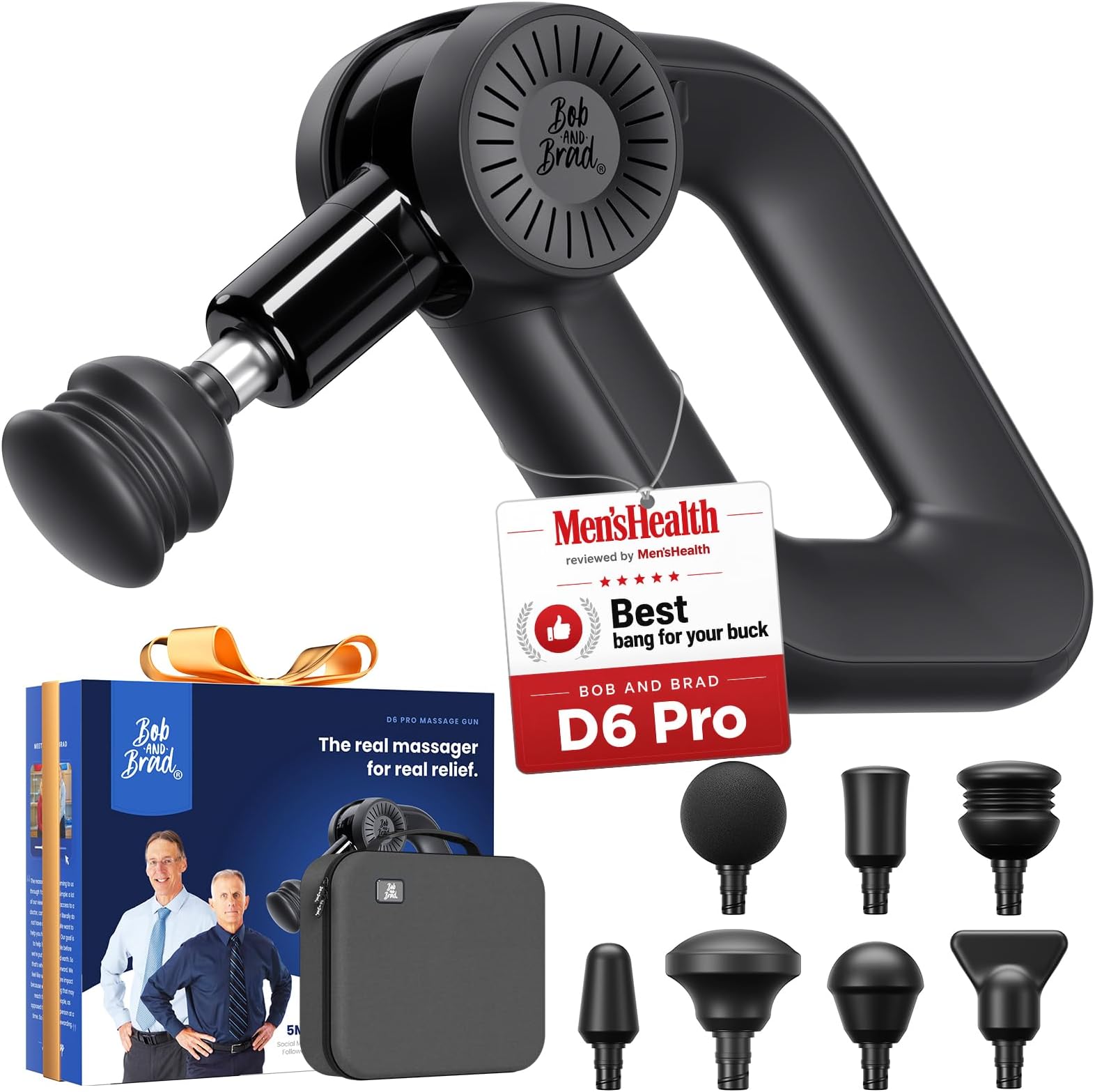 D6 Pro Massage Gun with 16mm Amplitude, Deep Tissue Muscle Massager with 16mm Amplitude and OLED Screen, Professional Electric Handheld Massage Device for Muscle Pain Relief