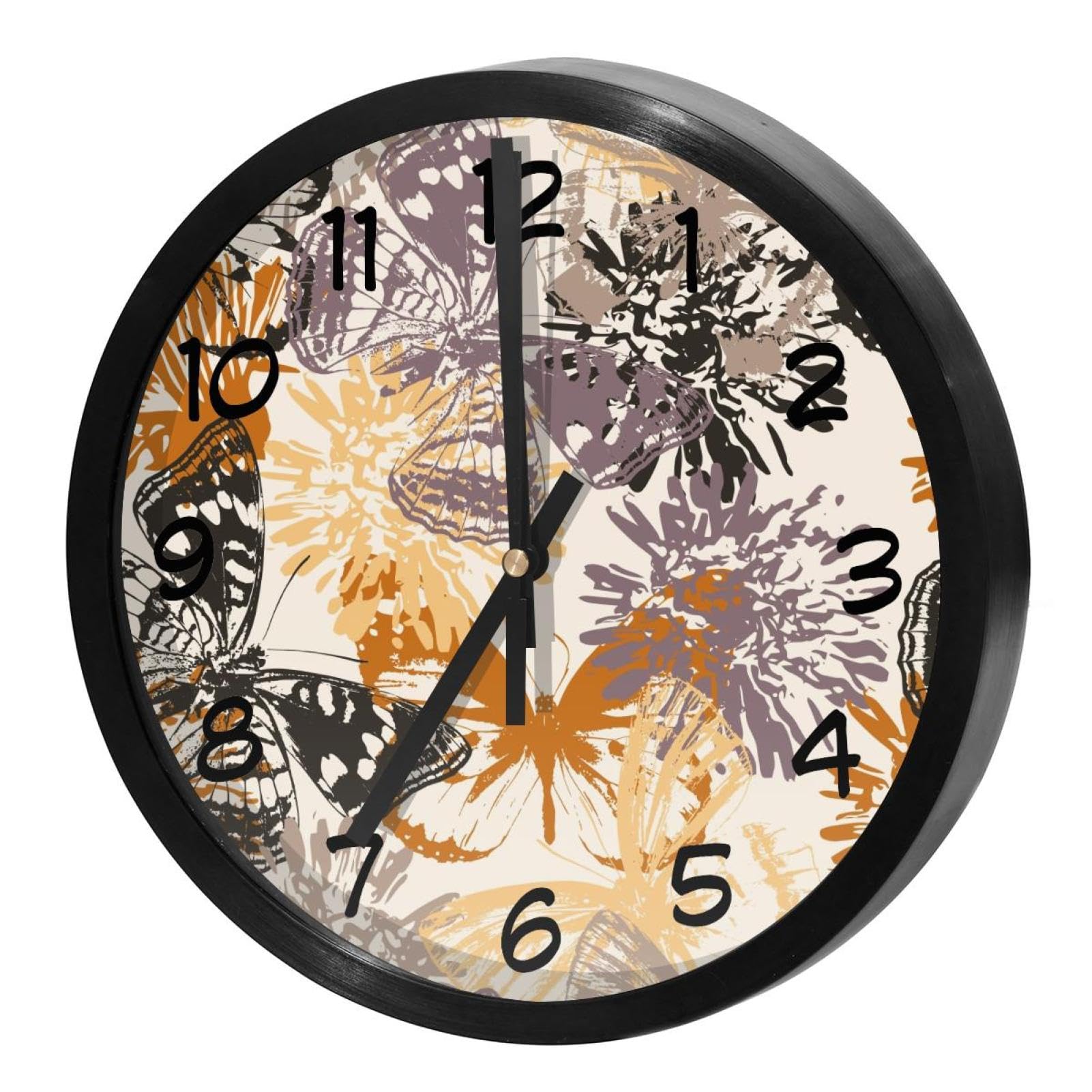 Horloge murale silencieuse à quartz pour maison bureau et école à piles