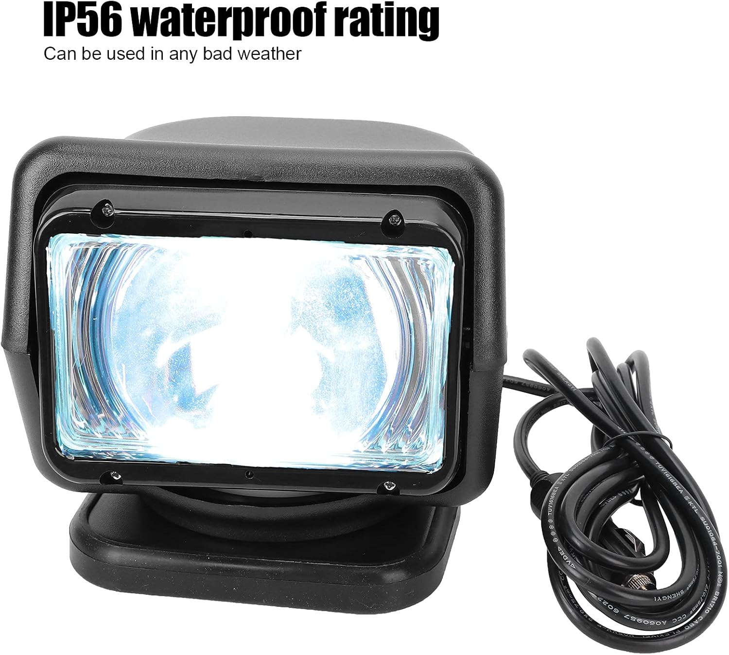 Brilluxa 55W スポットライト 12 24V 角度調整可能 防水 HID リモコン サーチライト トラック 車 ATV S