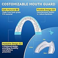 Vista 4 de Protector Bucal para Morder los Dientes por la Noche: Protector Dental Moldeable para Dormir - Protección Nocturna para los Dientes con 12 Tabletas