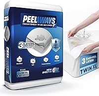 Vista 1 de Sábanas bajeras desechables de PEELAWAYS, protector de colchón 100% impermeable diseñado especialmente para la incontinencia, lujosamente suave, se