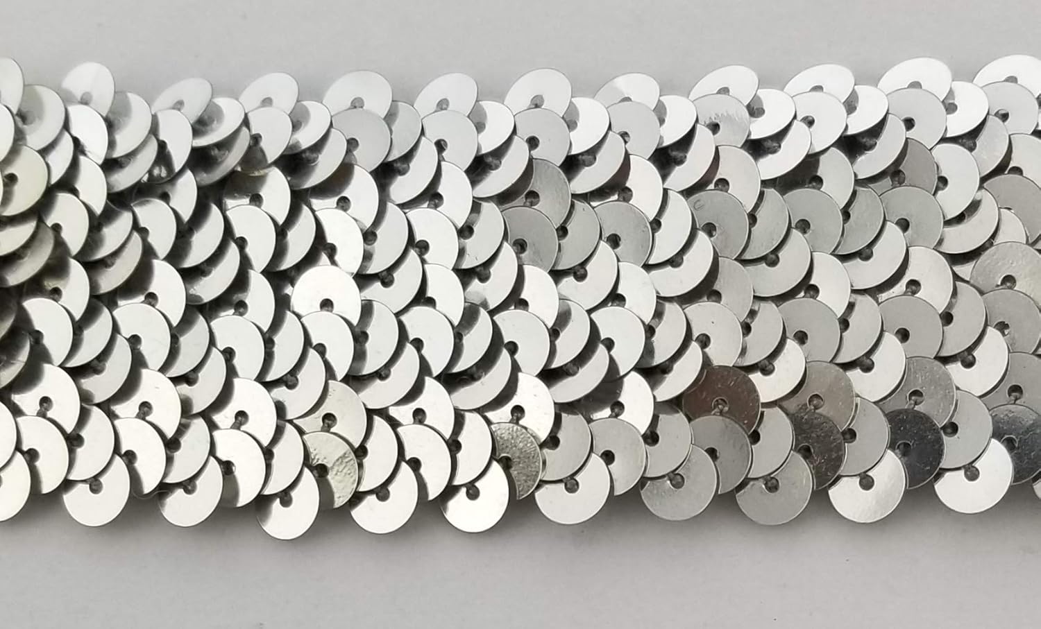 4 Row (1.5) Stretch Sequins Trim (Silver)