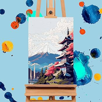 Amazon.com: Offito 4 Pack Framed Paint by Numbers Kit for