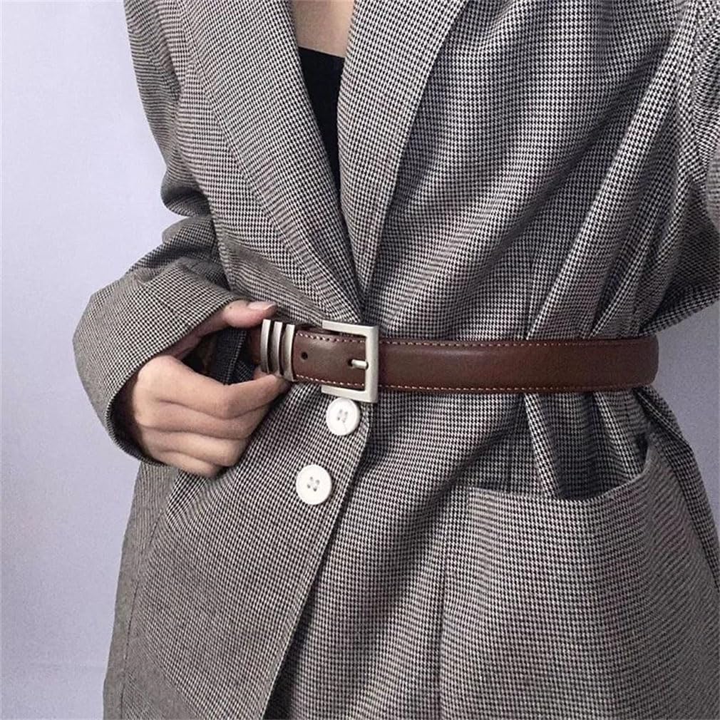 Cinturones cuadrados con hebilla para mujer, para vestir, jeans, cinturón ajustable