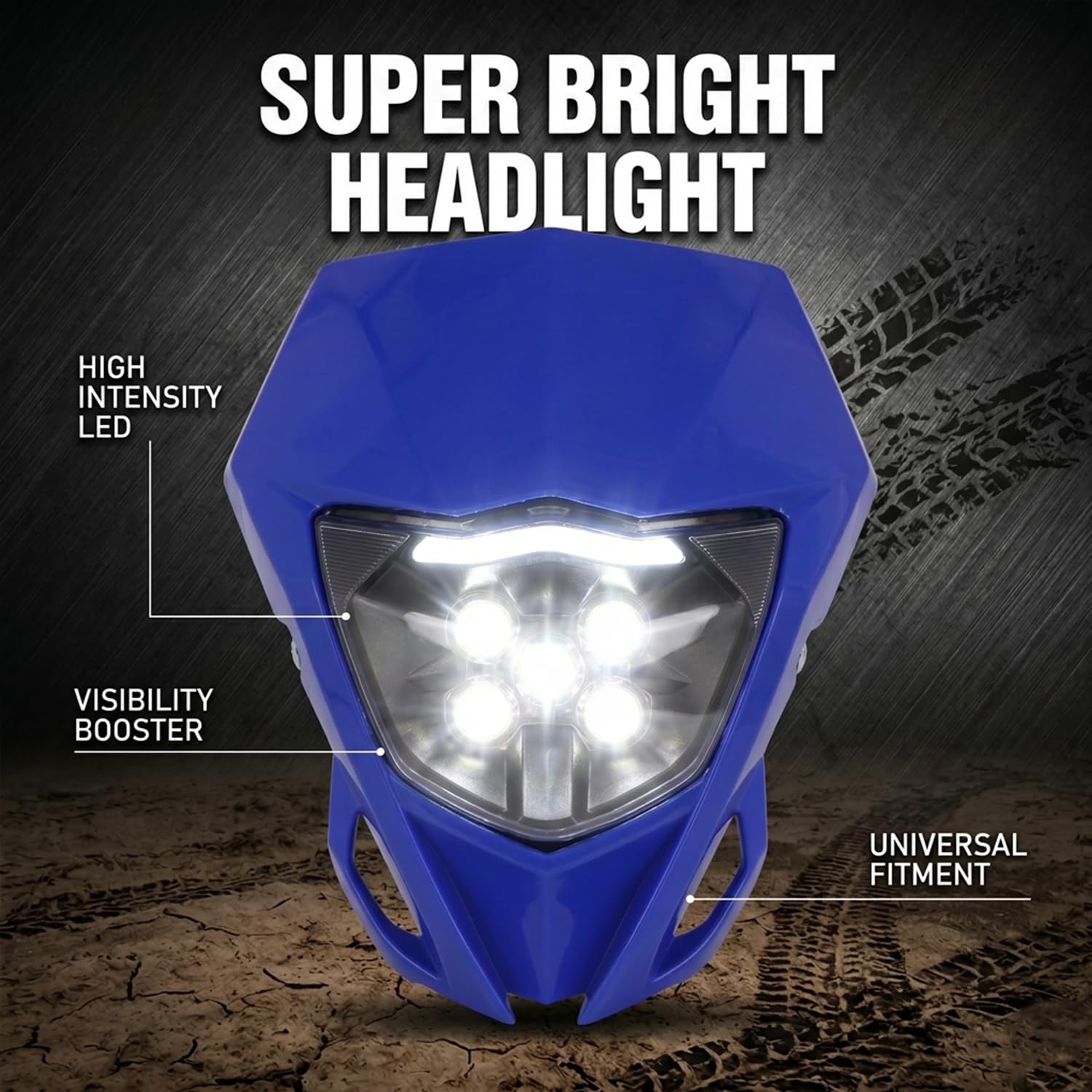 AnXin Motorbike Headlight, Motorcycle LED Head Lamp Light Fairing