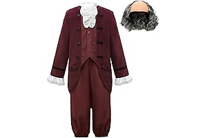 ReliBeauty Boys Benjamin Franklin Costume Kids with Wig: Unleash the Spirit of American History