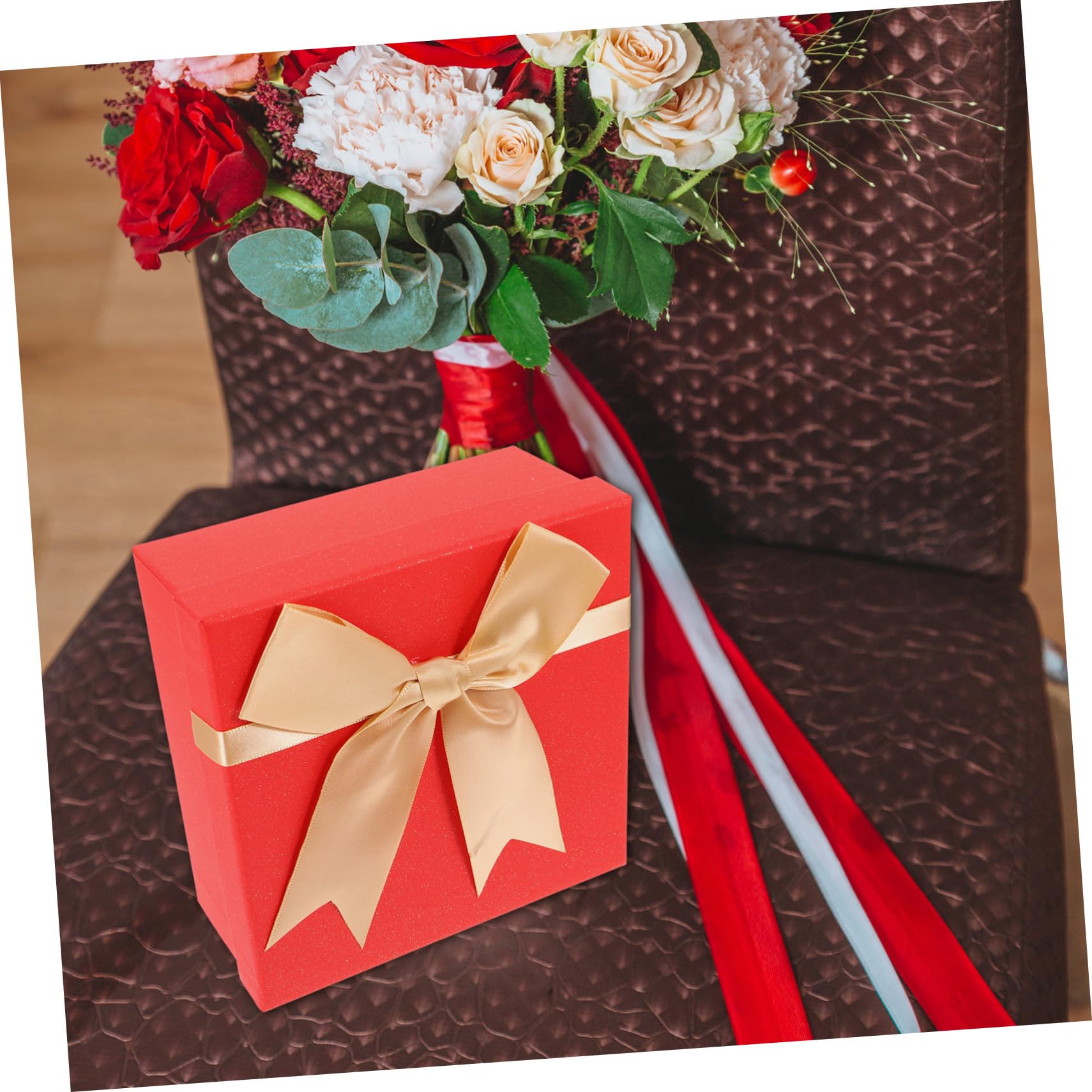 VALICLUD 4er-packung Rote Geschenkbox Hochzeit Gegenwärtig Verpackung Für Geldgeschenke Partyboxen Boxen Für Geburtstage Geschenkboxen Verpackungsmaterial Papier