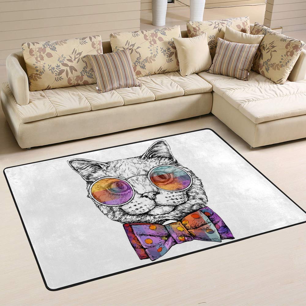 Tapis de grande taille anti-boulochage Cheshongg pour protéger le sol stratifié