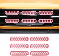 Vista 13 de Kit de 6 piezas de rejilla de malla para parrilla delantera, marco de cubierta, para Ford Bronco 2021-2024 de 2/4 puertas, accesorios exteriores