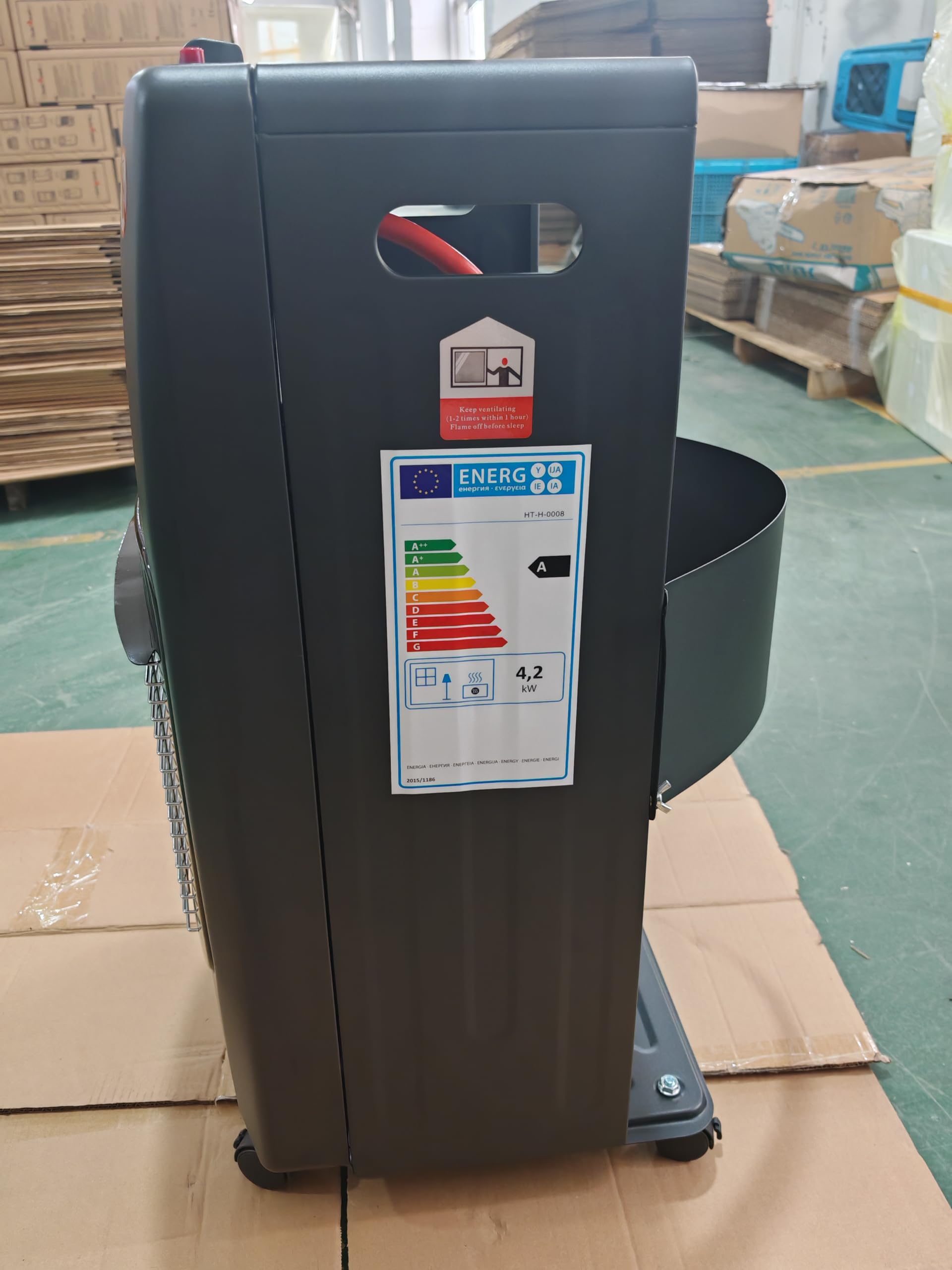 Gasheizung für Innenräume 4200W, Mobile Gasofen für 11kg Propan Gasflasche, Gasheizer mit ODS Sauerstoffmangelsicherung & Umkippschutz, 3 Heizstufen für Garage, Werkstatt & Notheizung