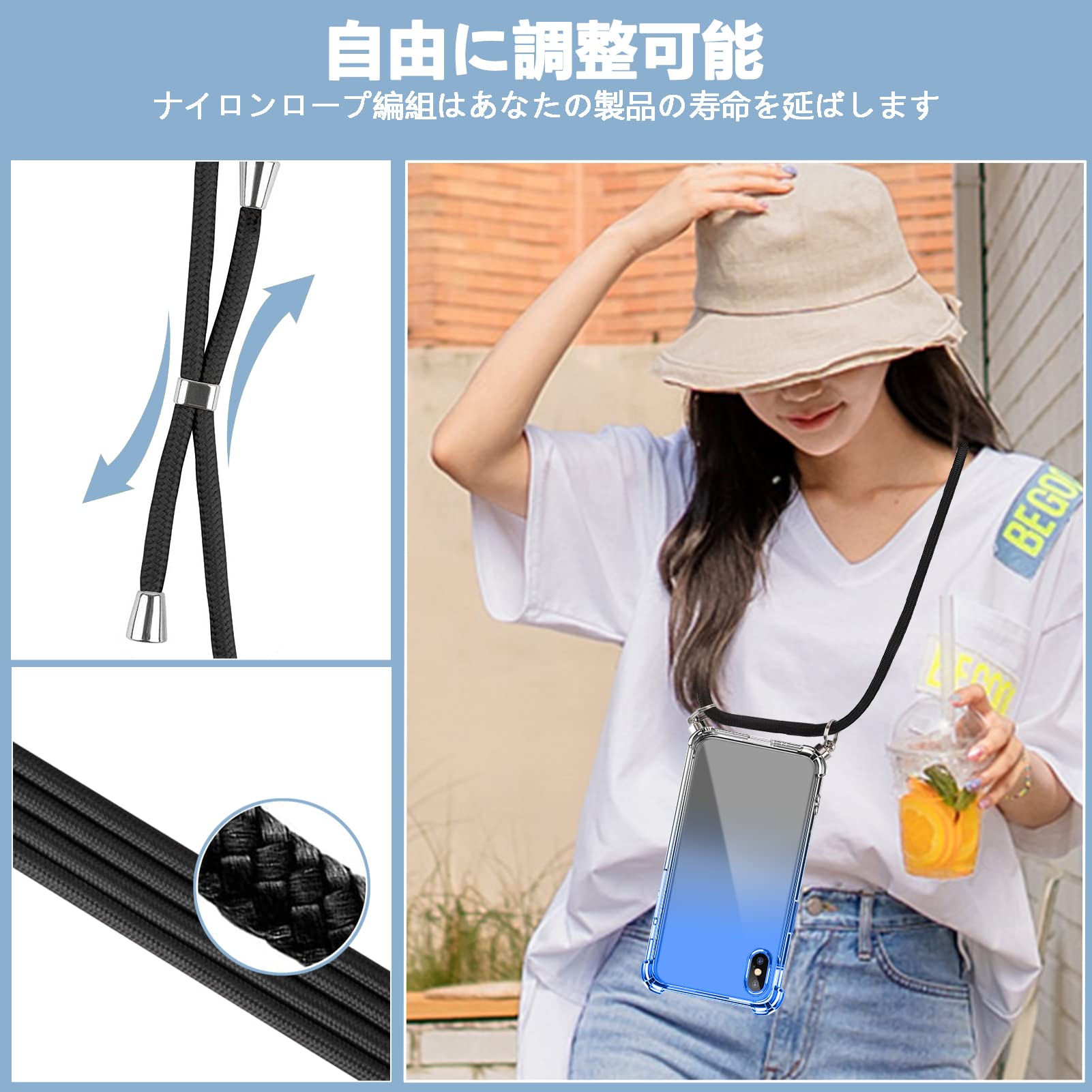 Amazon.co.jp: OPPO Reno5 A ケース クリア ケース 肩掛け 斜めかけ