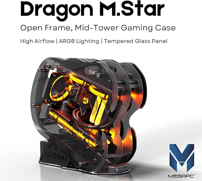 Gabinete Gaming MegaPC Mid Tower Micro-ATX/Mini-ITX Negro miniatura 2