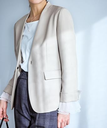 ROPE' PICNIC ロペピクニック 2-Way Stretch No-Collar Jacket Women's Jacket
