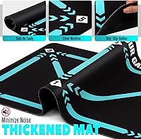 Vista 3 de Soccer Training Mat with Kick Trainer & Ball Controller, Adjustable Waist Belt & Elastic Rope, Improve Footwork, Agility & Coordination, Non-Slip