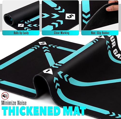 Miniatura 3 de Soccer Training Mat with Kick Trainer & Ball Controller, Adjustable Waist Belt & Elastic Rope, Improve Footwork, Agility & Coordination, Non-Slip