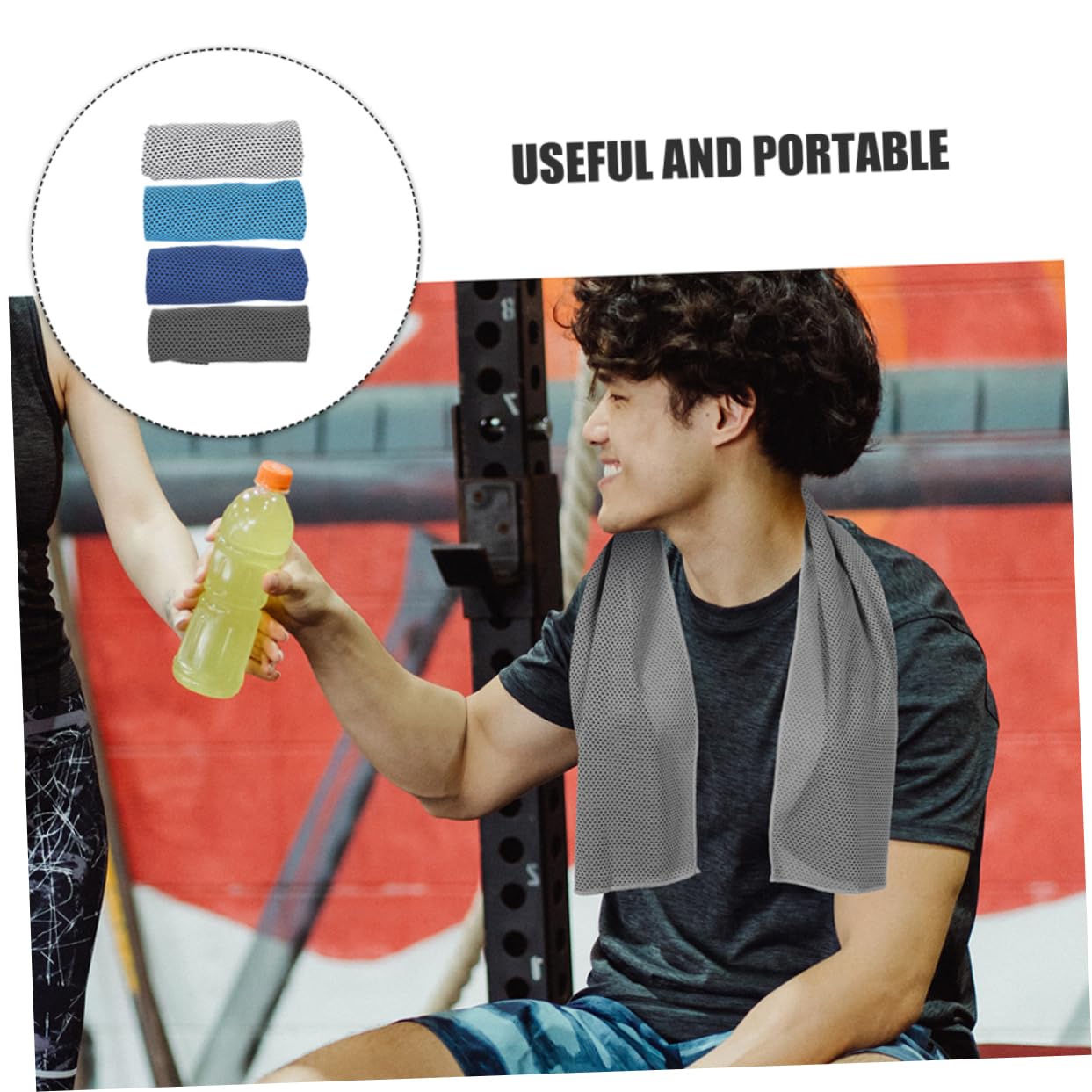 BESPORTBLE 16pezzi Asciugamani Rinfrescanti Microfibra Da Asciugatura Rapida e Assorbente Teli Leggeri Per Sport Fitness Yoga e Attività All Aperto
