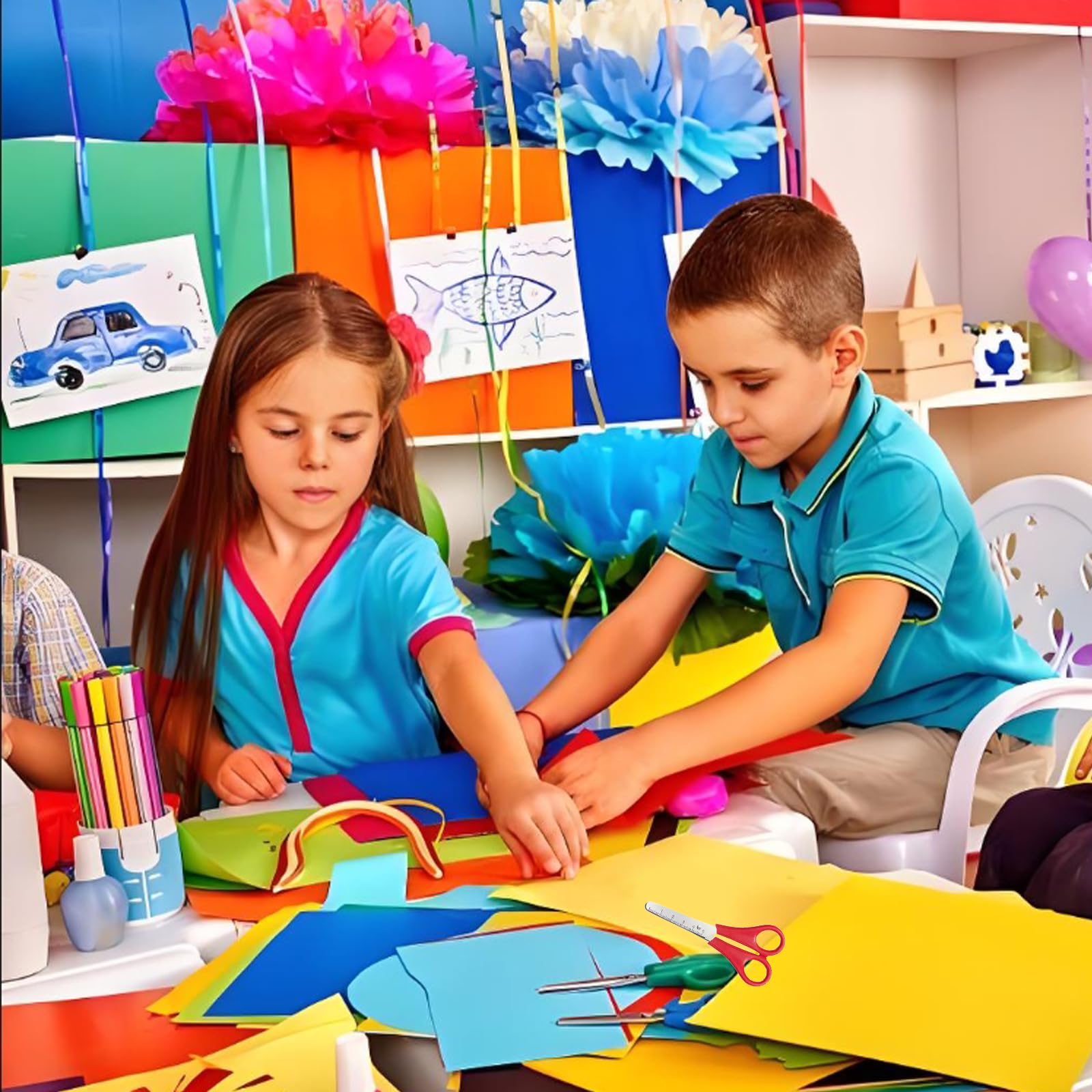 3 Piezas Tijeras Escolares Niños Manualidades, Tijeras Infantiles Punta Redonda, Seguridad, Centímetros, Para Arte De Recorte, DIY, Artesanía, Estudiantes, Papelería De Enseñanza