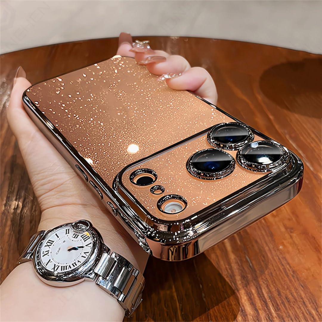 Coque iPhone 15 Pro Max transparente de luxe finition pailletée - 7