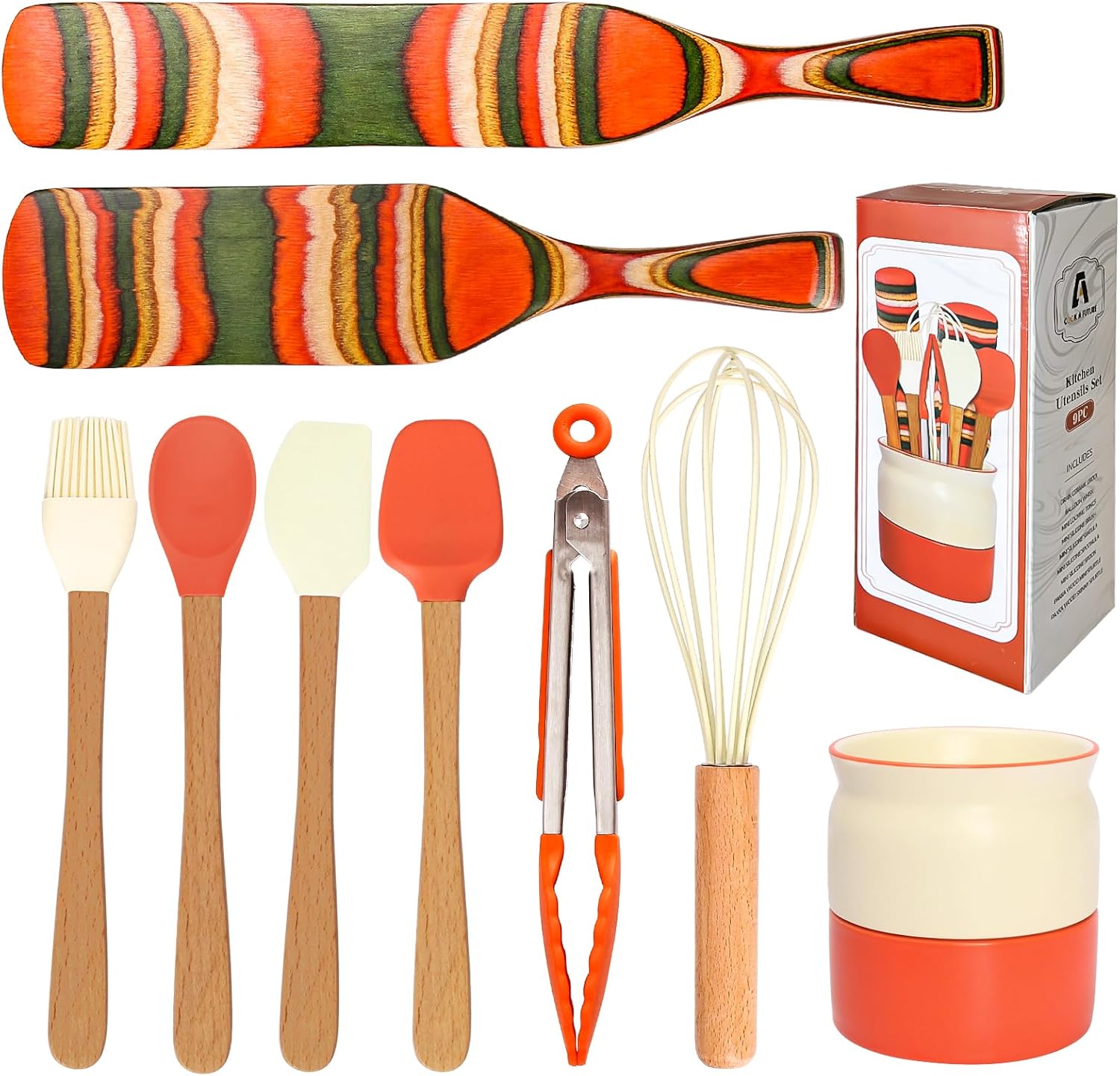Kitchen Utensils Set,9PCS Cooking Utensils,with Ceramic