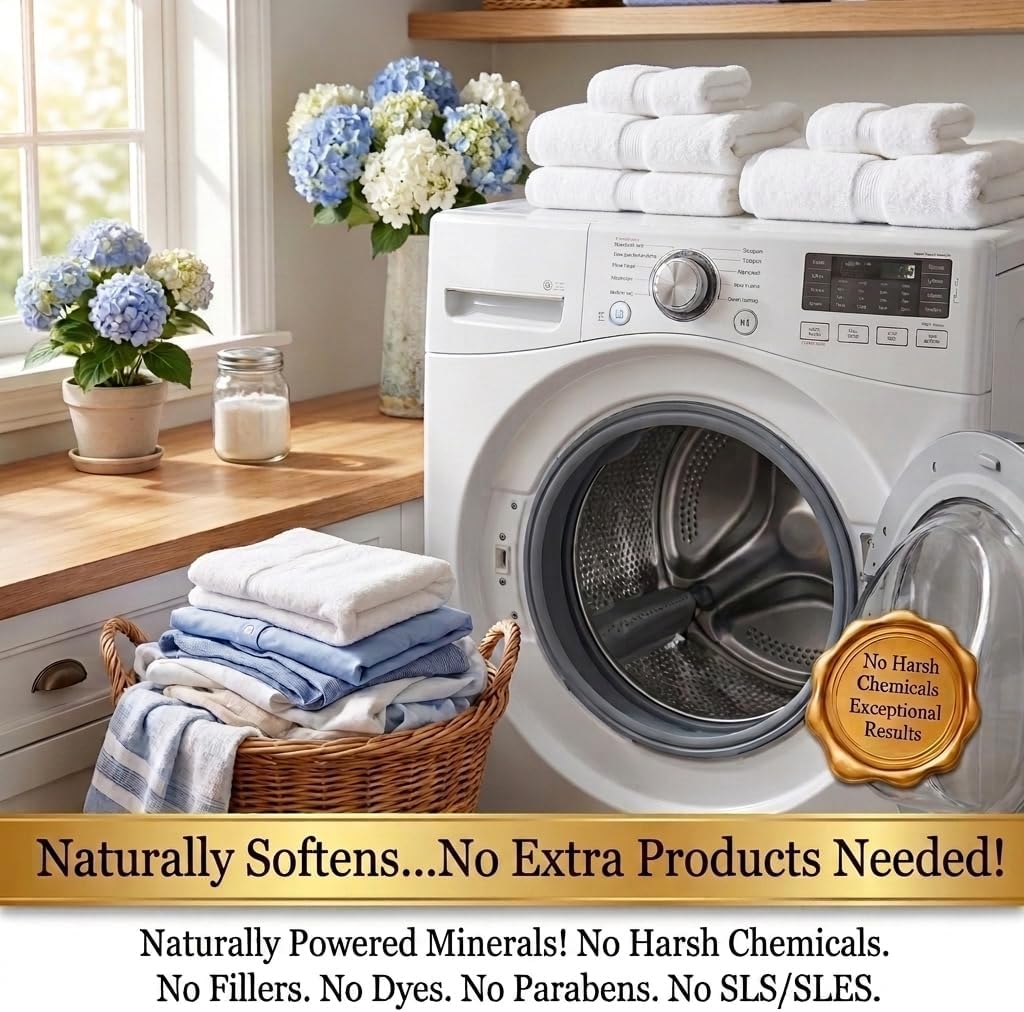 Concentrated Powder Laundry Detergent | Five Star Mint Scent | 40 OZ | Natural Minerals and Essential Oils | Powerful, Simple Ingredients | Naturally Softens image 5