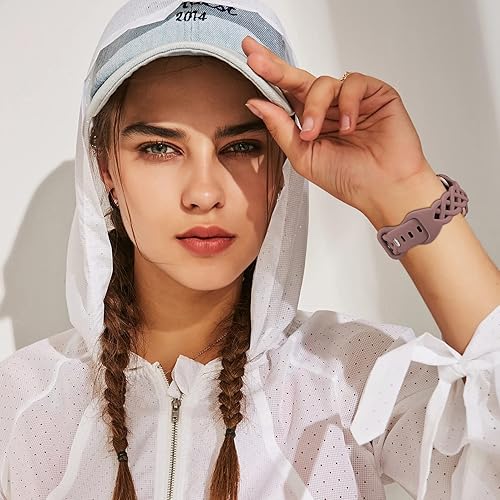 Miniatura 6 de Correas de silicona trenzadas compatibles con Apple Watch de 3840414244454649 mm, correa hueca delgada y estrecha para iWatch Ultra 23 SE 3 Series