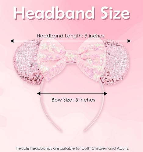 Miniatura 57 de Diadema con orejas de ratón de Minnie de leopardo, decoración de fiesta, diadema de orejas de ratón para disfraz de Halloween, accesorios para el 2