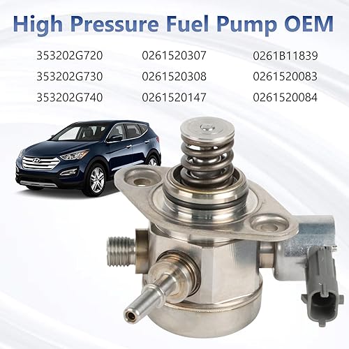 Miniatura 2 de Bomba de combustible de alta presión compatible con Hyundai Santa 2009-2015, Sonata, Tucson, Kia Sorento 2009-2014, Optima, Sportage 2.0L 2.4L,