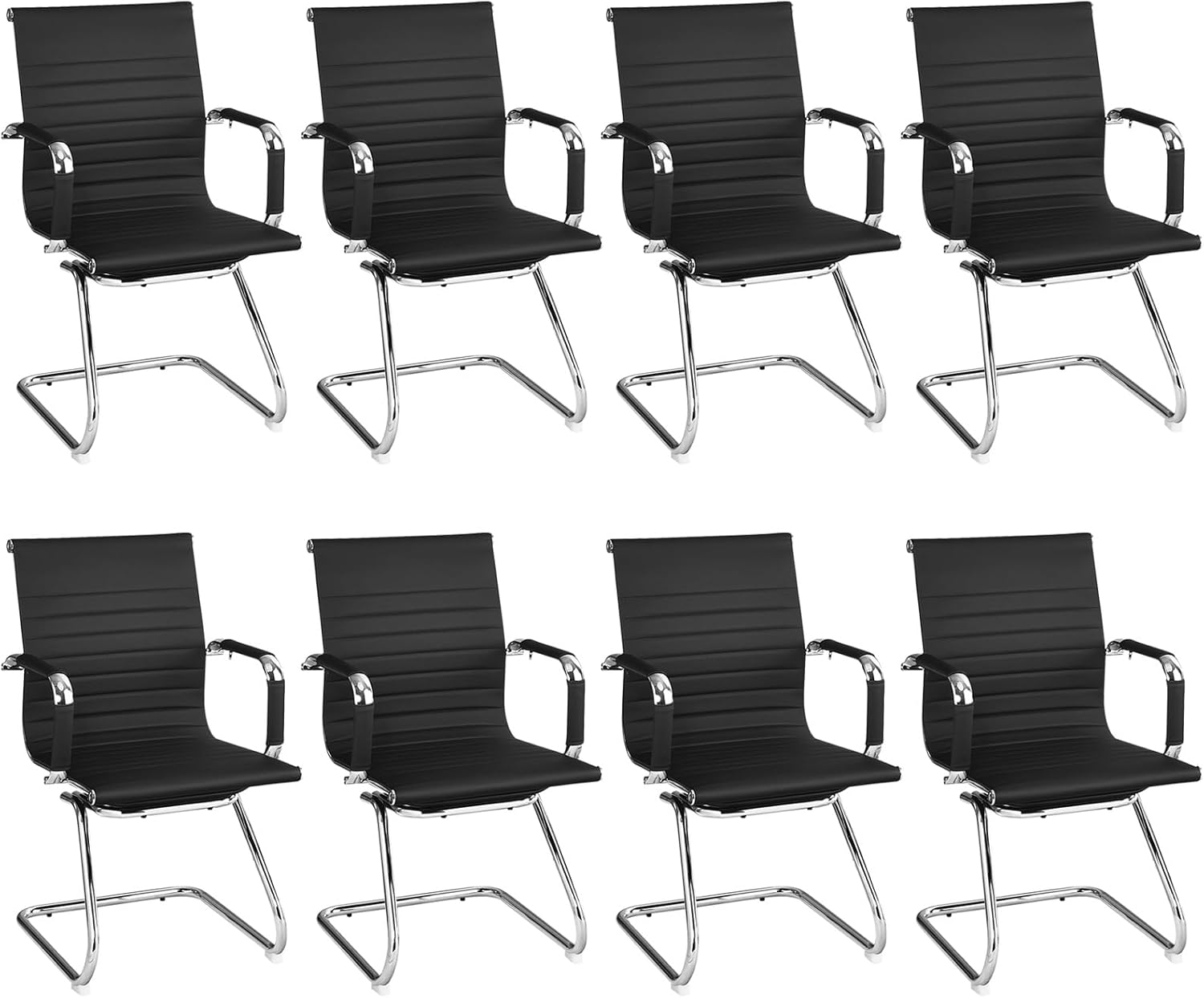 Tangkula Office Guest Chair Set of 8, Heavy Duty Reception