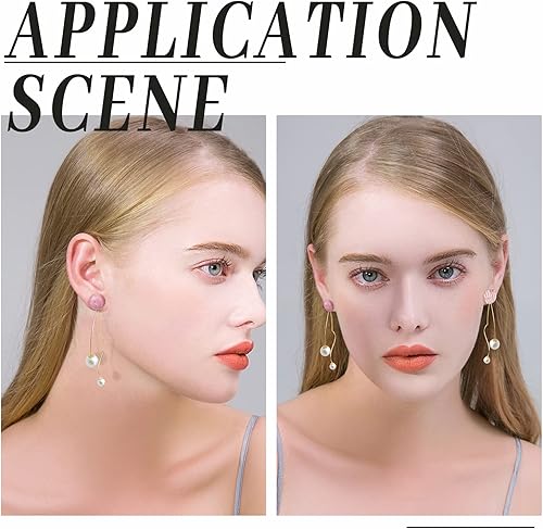 Miniatura 4 de PH Pandahall 300 aretes de 3 tamaños pines de acero inoxidable en blanco aretes de almohadilla plana dorada para hombres y mujeres para hacer joyas