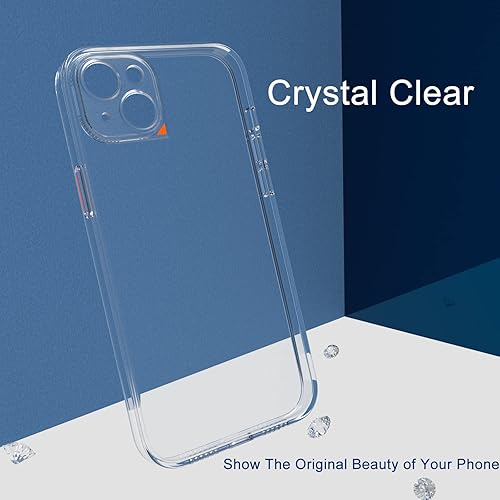 Miniatura 2 de TIRVKEN Funda transparente para iPhone 14 protector de lente de cámara transparente botones elegantes excelente protección contra caídas a prueba de