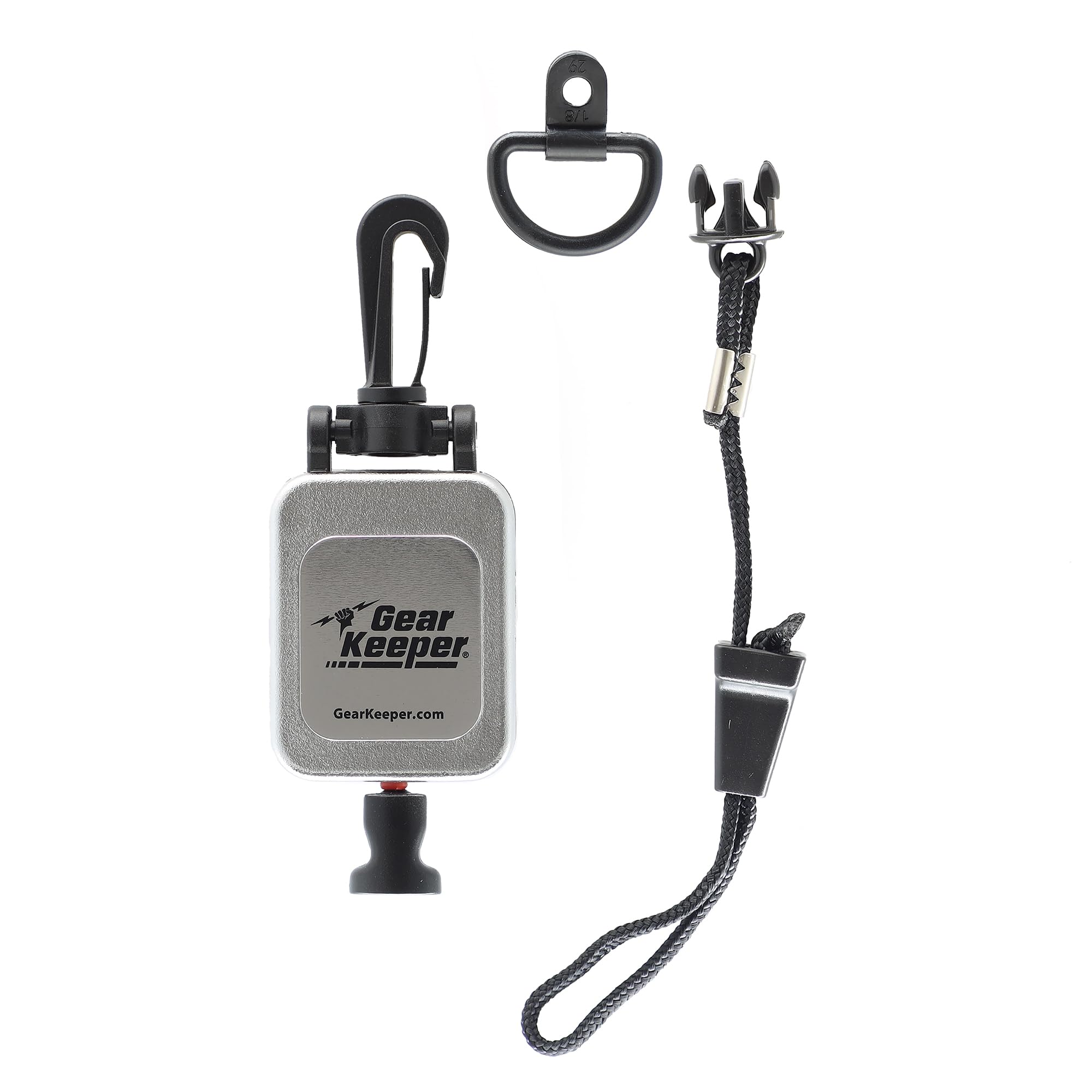 Hammerhead Industries Gear Keeper CB MIC Keeper Retractable Microphone Holder RT2-4712 – Features Heavy-Duty Snap Clip Mount, Adjustable Mic Lanyard and Hardware Mounting Kit - Made in USA – Chrome