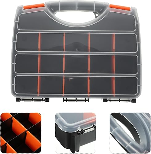 Miniatura 3 de Multi-use Plastic Parts Organizer Box with Dividers Small Electronic Components Storage Bin Tool Storage Container for Garage Closet and Vehicle