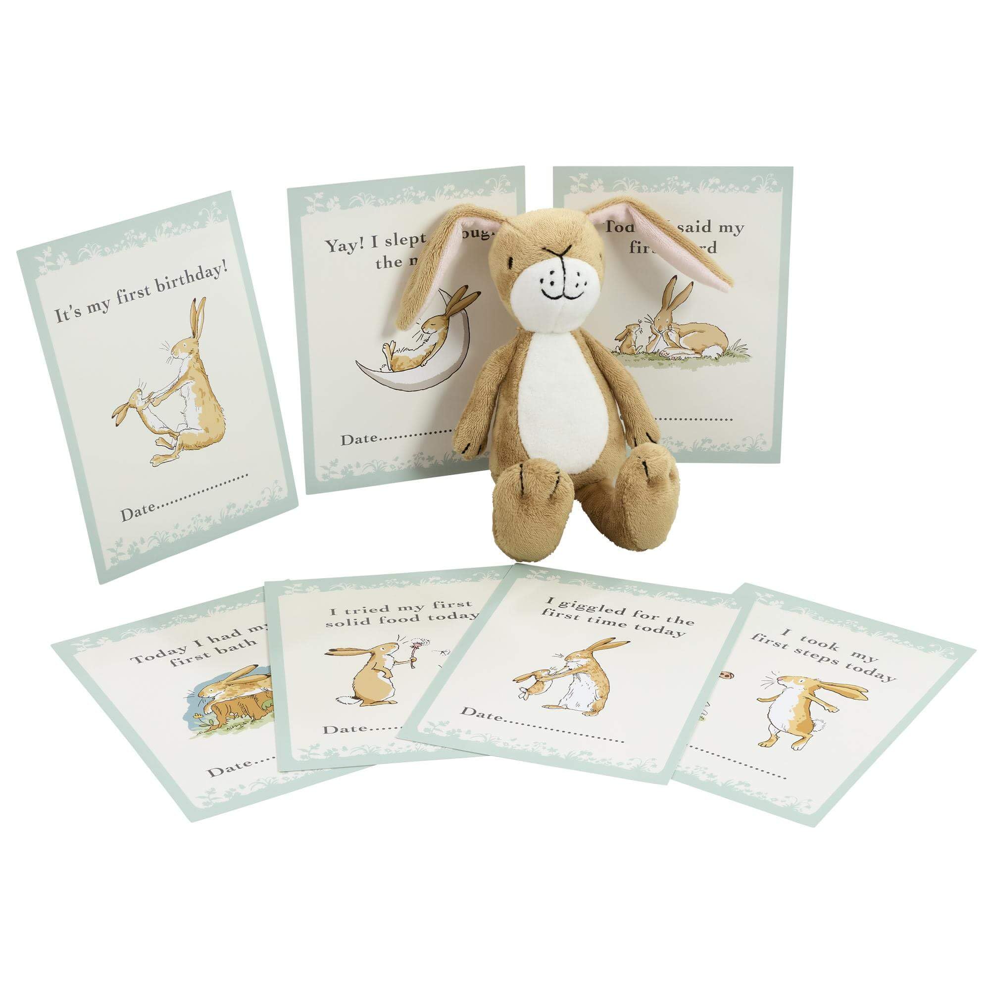 Rainbow Designs Guess How Much I Love You Little Nutbrown Hare Soft Toy & 12 Milestone Cards