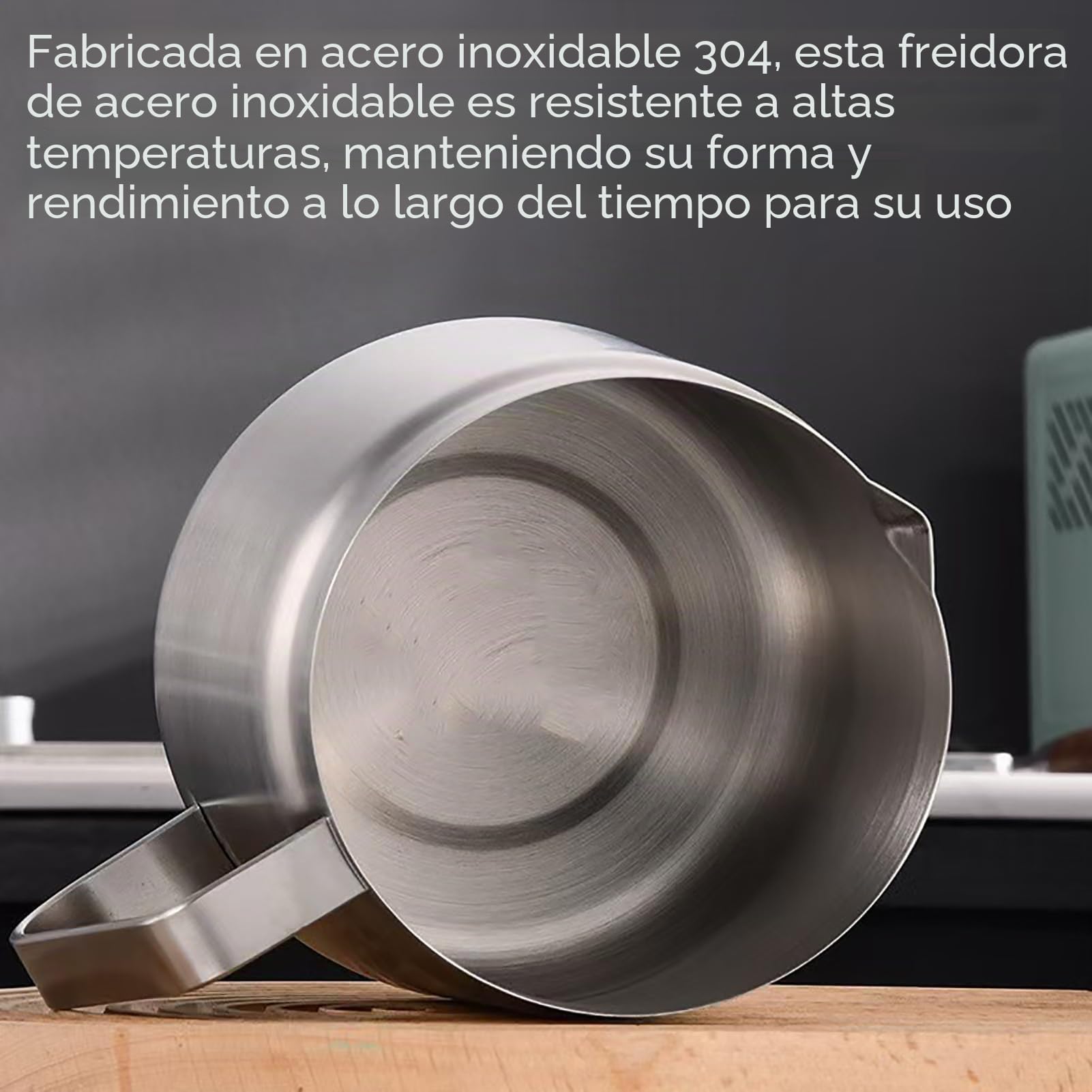 Rose and Teddy - Freidora de acero inoxidable, 2 en 1, freidora de acero inoxidable de 68 onzas con cesta y tapa, recipiente versátil de gran capacidad con filtro de aceite para cocina, almacenamiento