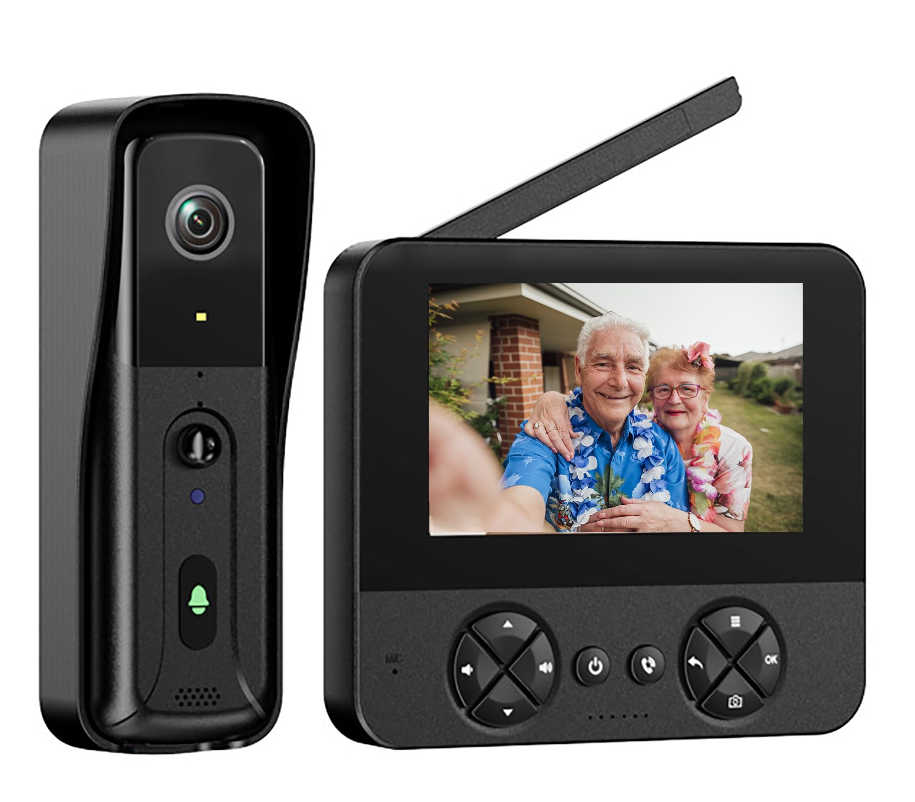 Videocitofono Senza Fili TKMARS - Telecamera 1080P, Schermo 4.3'', Impermeabile IP67, Senza WiFi