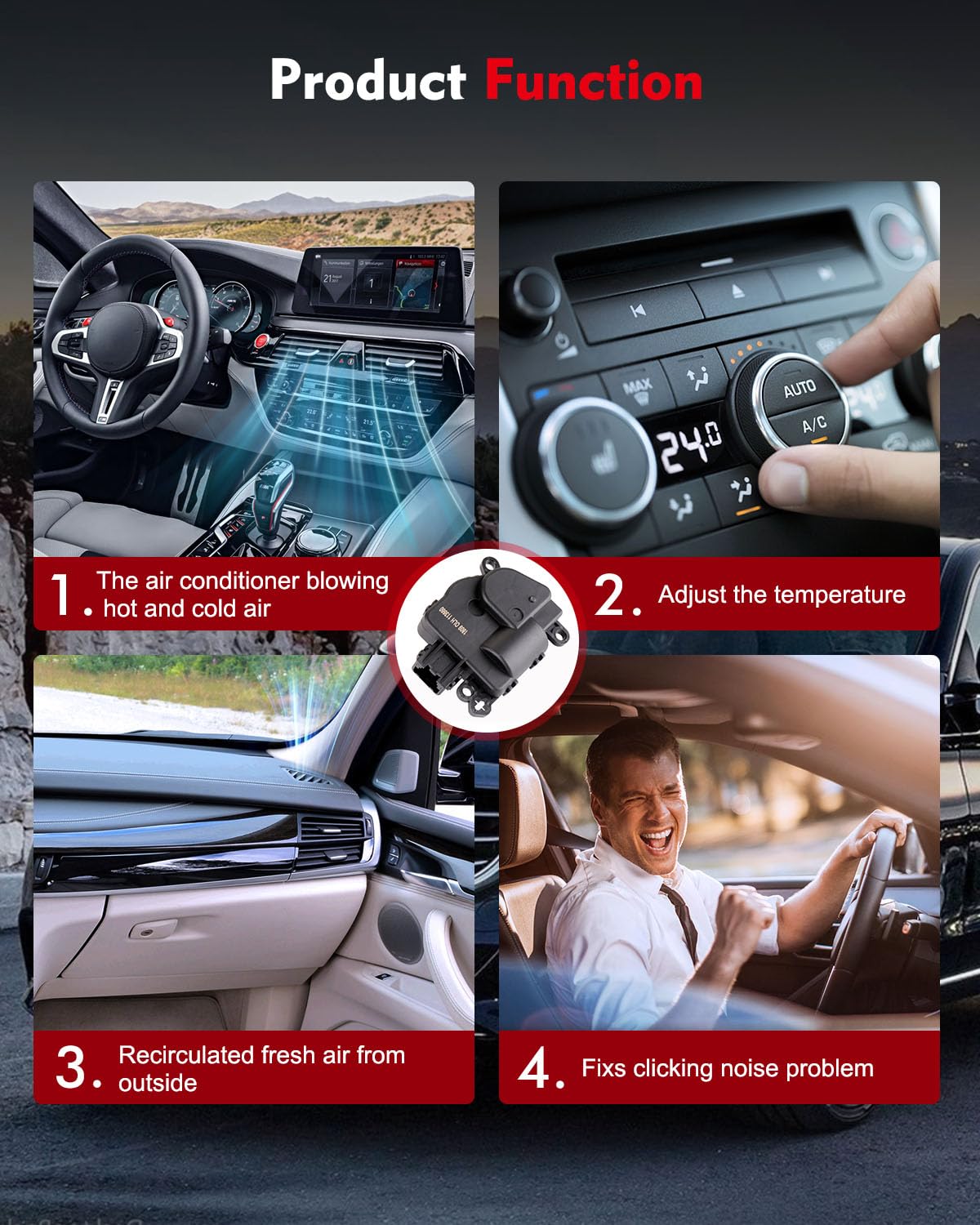 Blend Door Actuator GDSMOTU HVAC 604-251 Air Door Actuator For